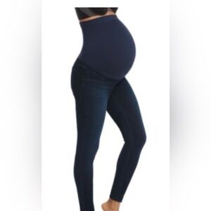 Spanx Mama Look at Me Now Seamless Dark Blue Maternity Leggings NEW